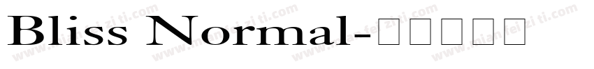 Bliss Normal字体转换